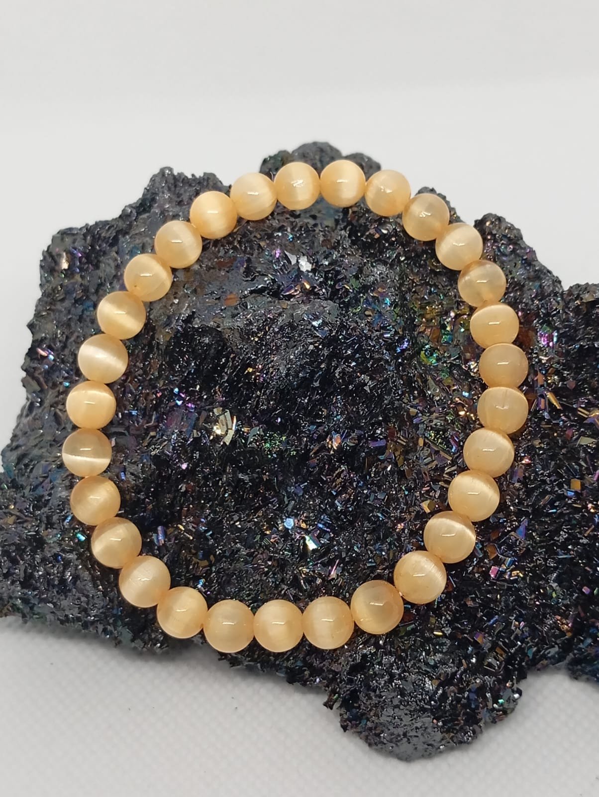 108 Pulseira Selenite Laranja 6mm - Image 1