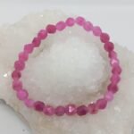 Pulseira Facetada Agata Rosa 6mm