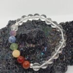 Pulseira 7 Chakras e Quartzo Cristal 8mm
