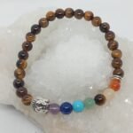 Pulseira 7 Chakras e Olho Tigre 6mm