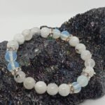 Pulseira Opalina e Pedra da Lua 8mm