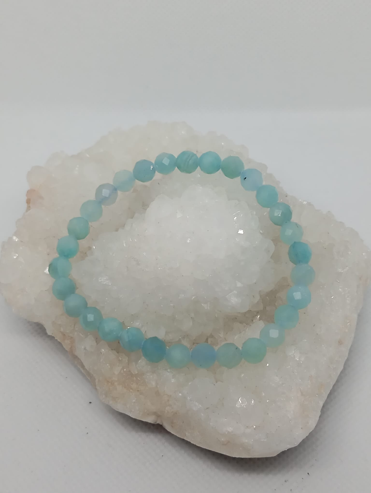 16 Pulseira Facetada Amazonite 6mm - Image 1