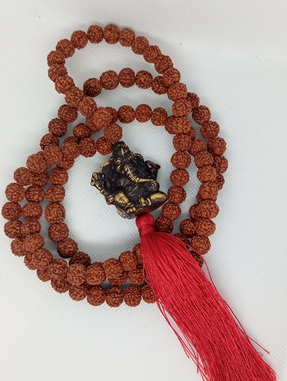 194 Japamala Rudraksha C/ Ganesh 8mm - Image 1