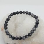 Pulseira Obsidiana Floco Neve 6mm