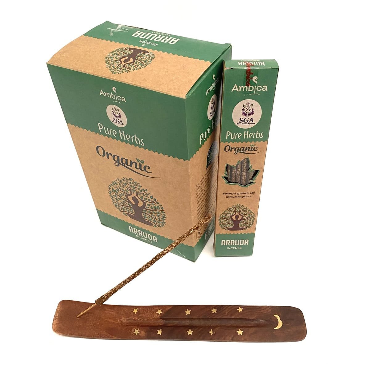 398 Incenso Pure Herbs Arruda Organic Ambica SGA 18gr - Image 1